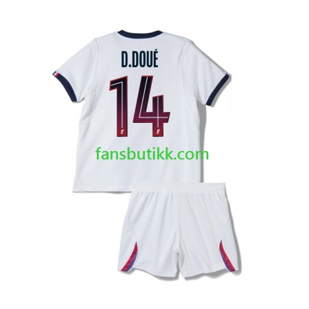 Fotballdrakt Paris Saint-Germain Desire Doue 14 Barn Bortetrøye 2026-2027 Kortermet